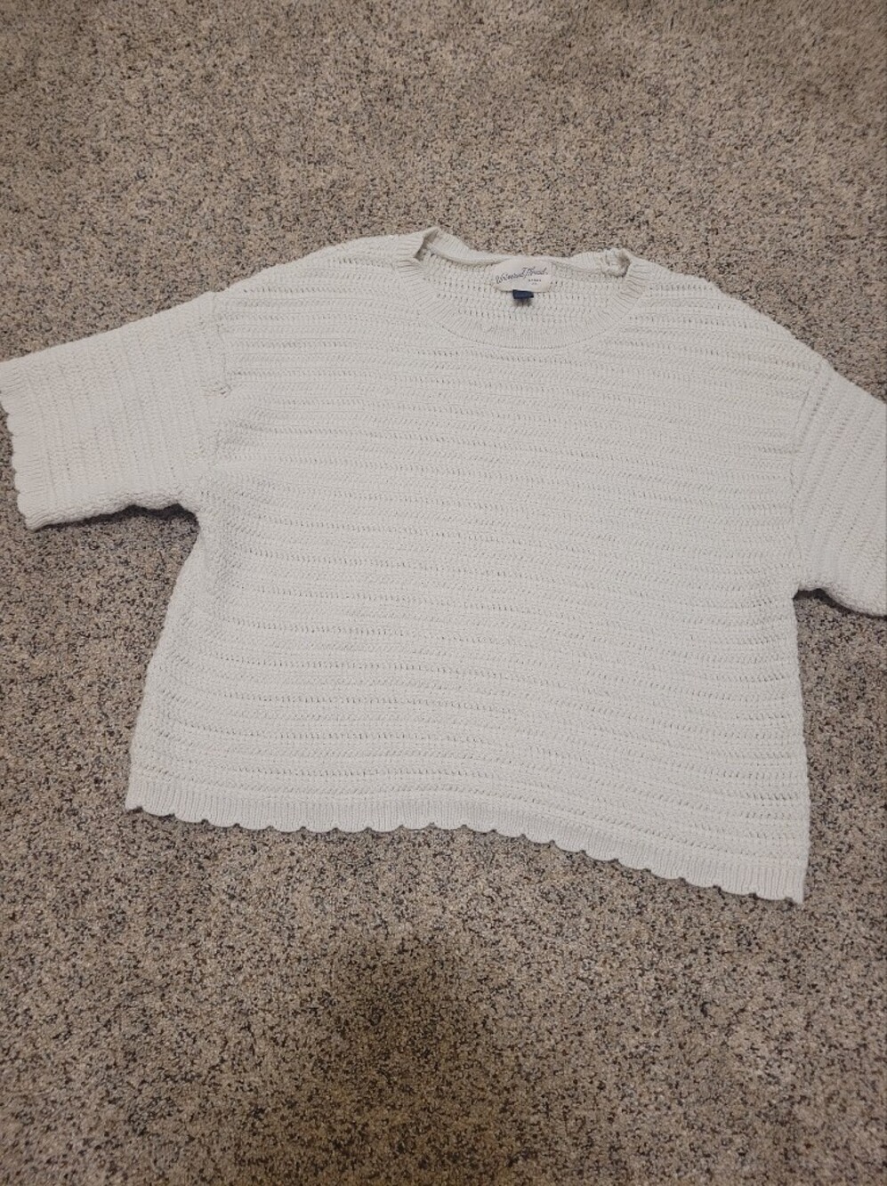 Universal Thread Cream Crochet Pullover Sweater Size Medium - Picture 4 of 7